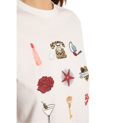 White - Side - Never Fully Dressed Womens-Ladies Icons T-Shirt