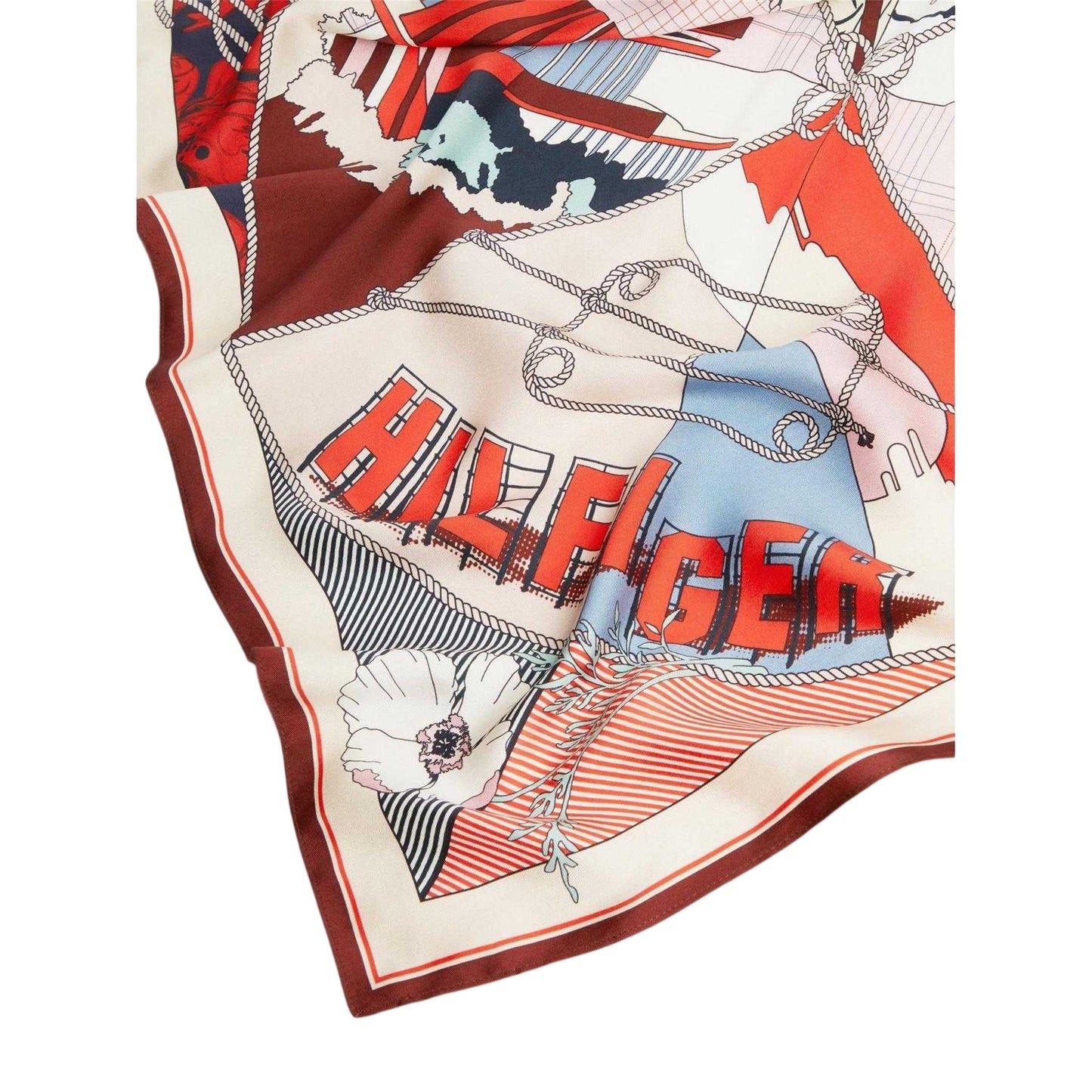 Floral-Silk - Back - Tommy Hilfiger Floral Silk Scarf
