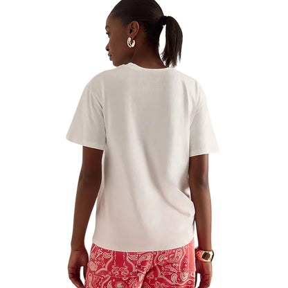 White - Back - Never Fully Dressed Womens-Ladies Cowboy Boot T-Shirt
