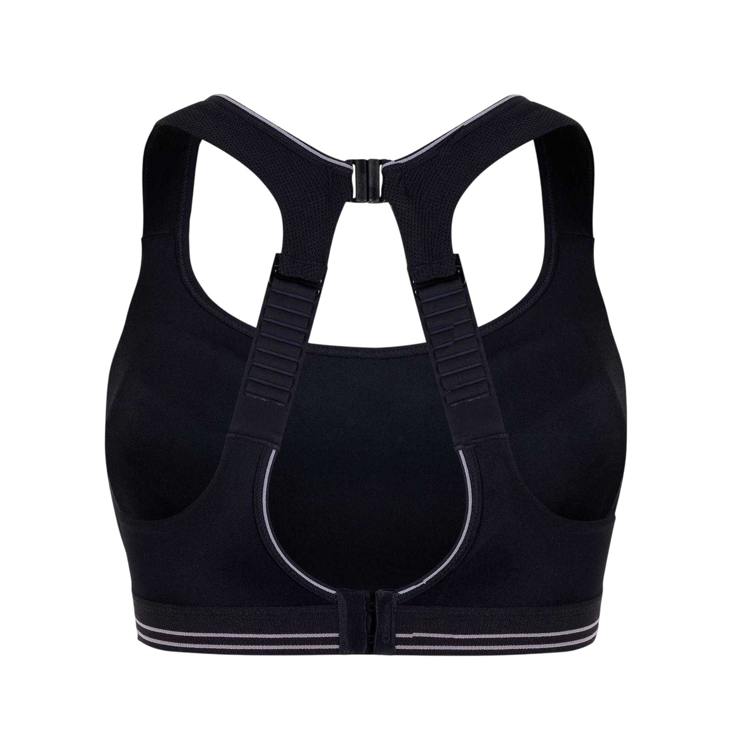Black - Back - Shock Absorber Womens-Ladies Running Sports Bra