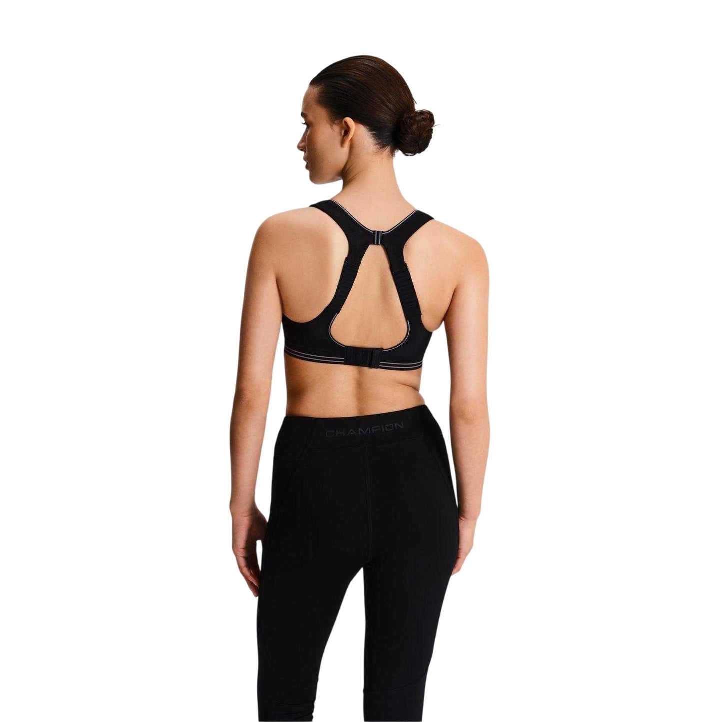 Black - Side - Shock Absorber Womens-Ladies Running Sports Bra