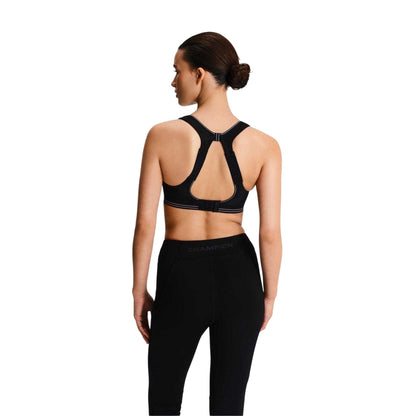 Black - Side - Shock Absorber Womens-Ladies Running Sports Bra