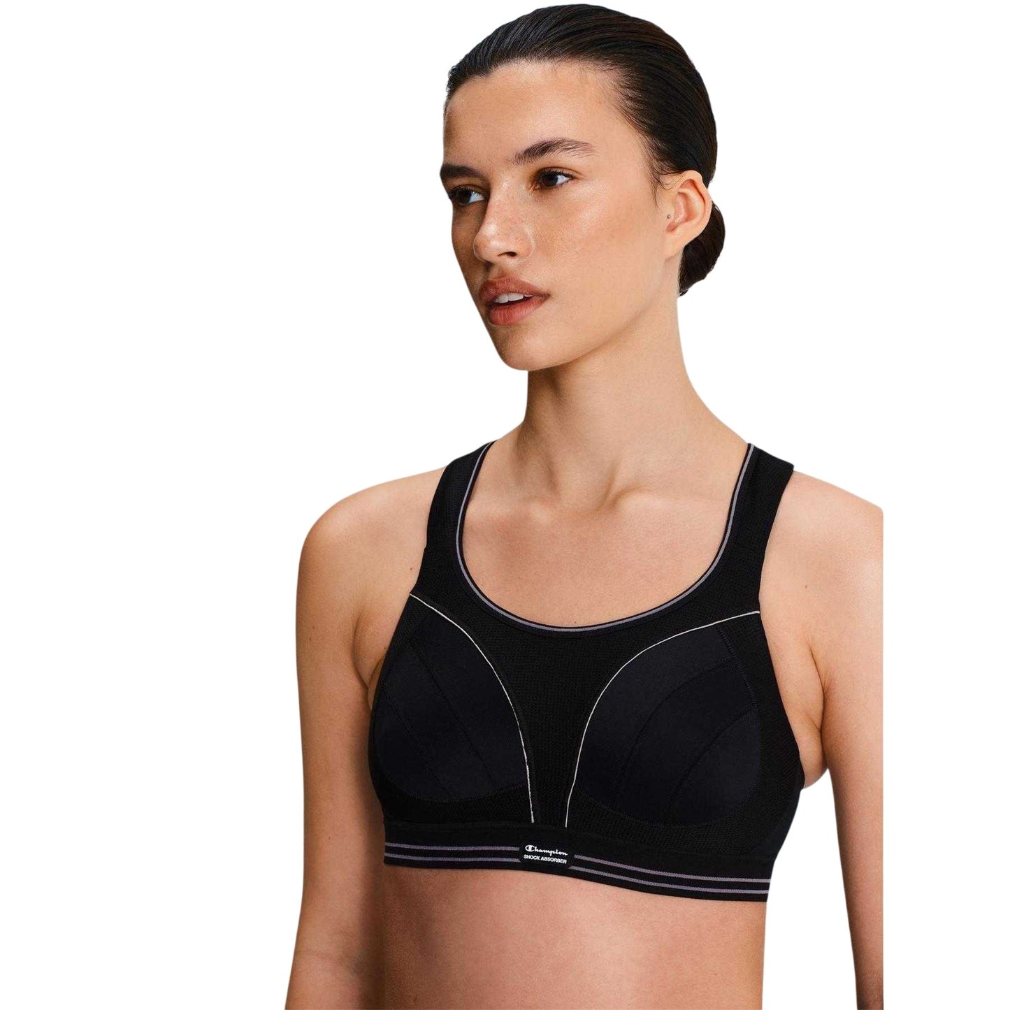 Black - Lifestyle - Shock Absorber Womens-Ladies Running Sports Bra