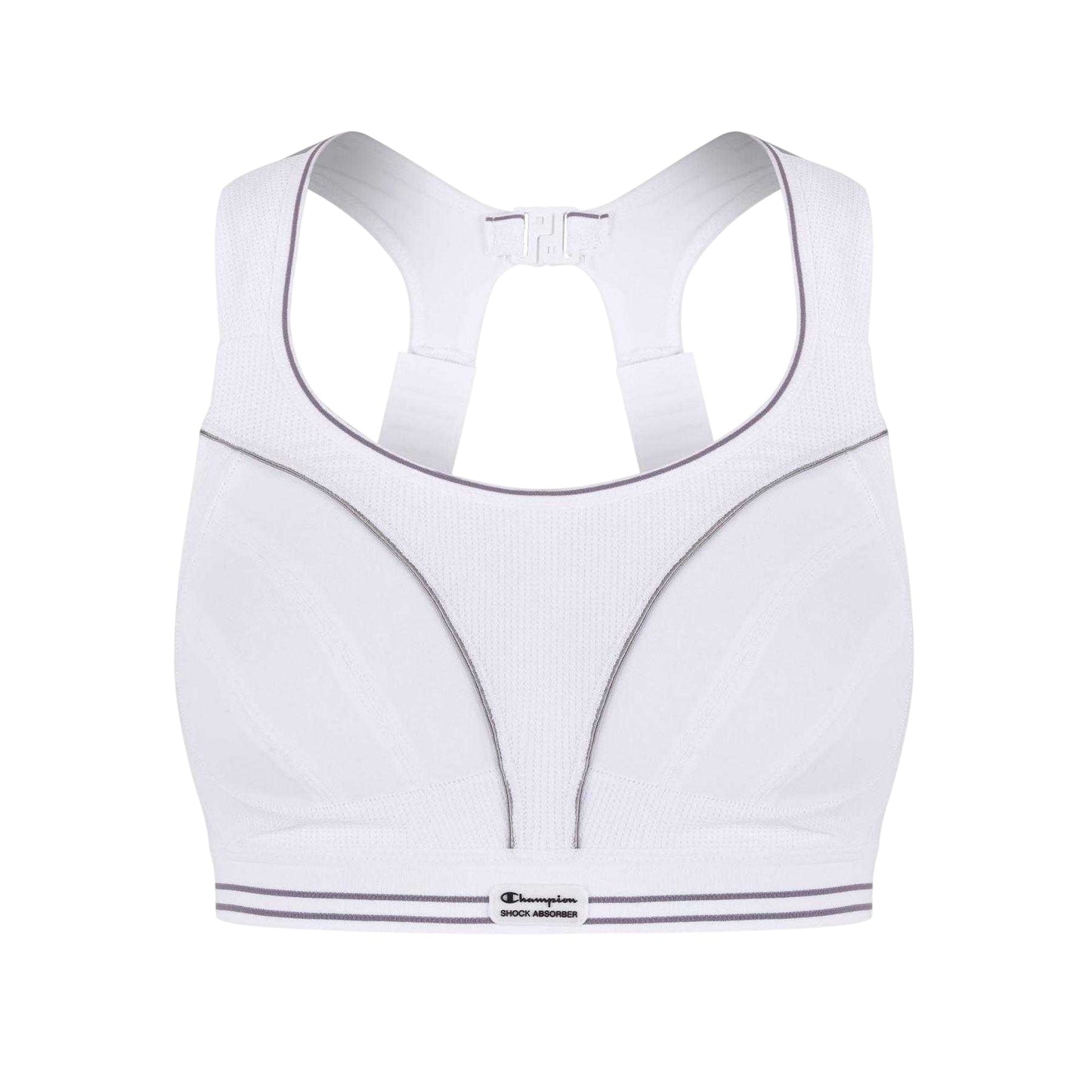 White - Front - Shock Absorber Womens-Ladies Running Sports Bra