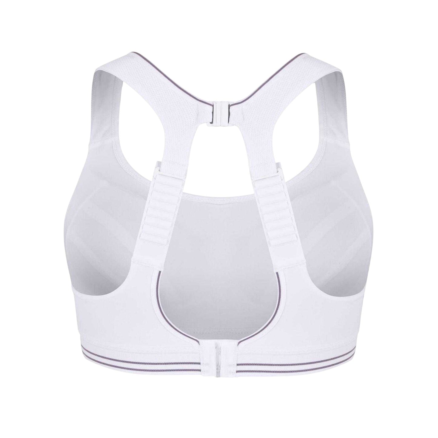 White - Back - Shock Absorber Womens-Ladies Running Sports Bra