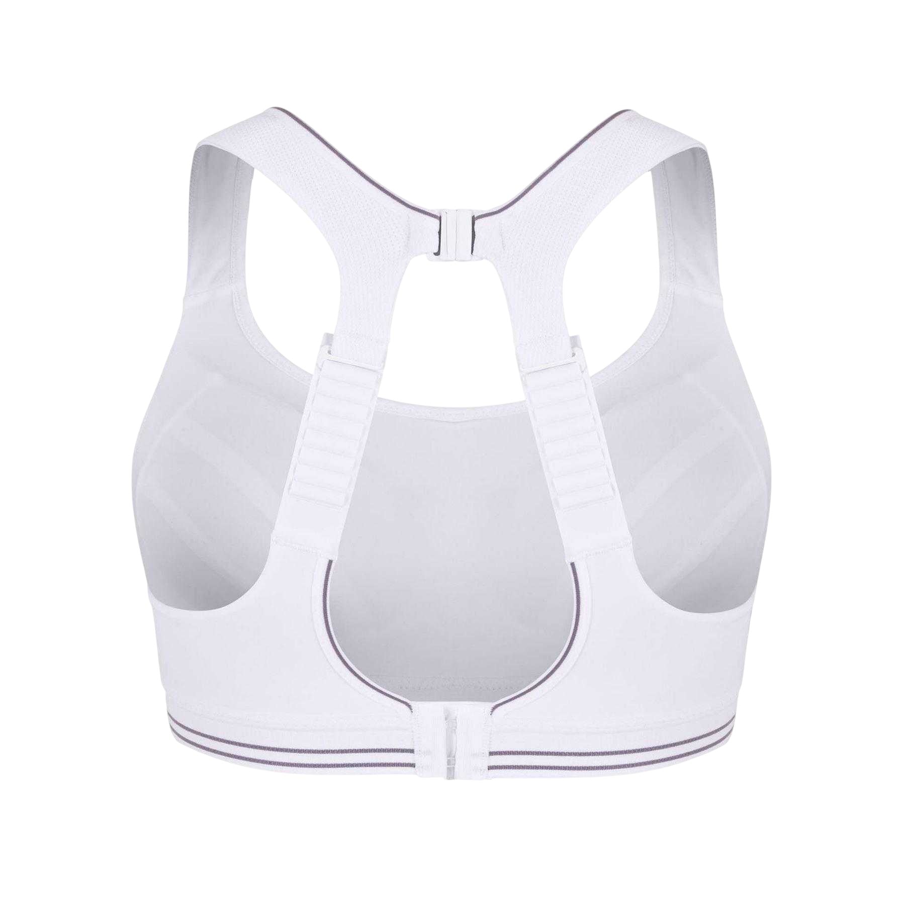 White - Back - Shock Absorber Womens-Ladies Running Sports Bra