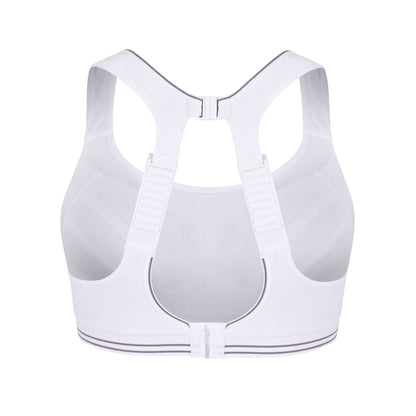 White - Back - Shock Absorber Womens-Ladies Running Sports Bra