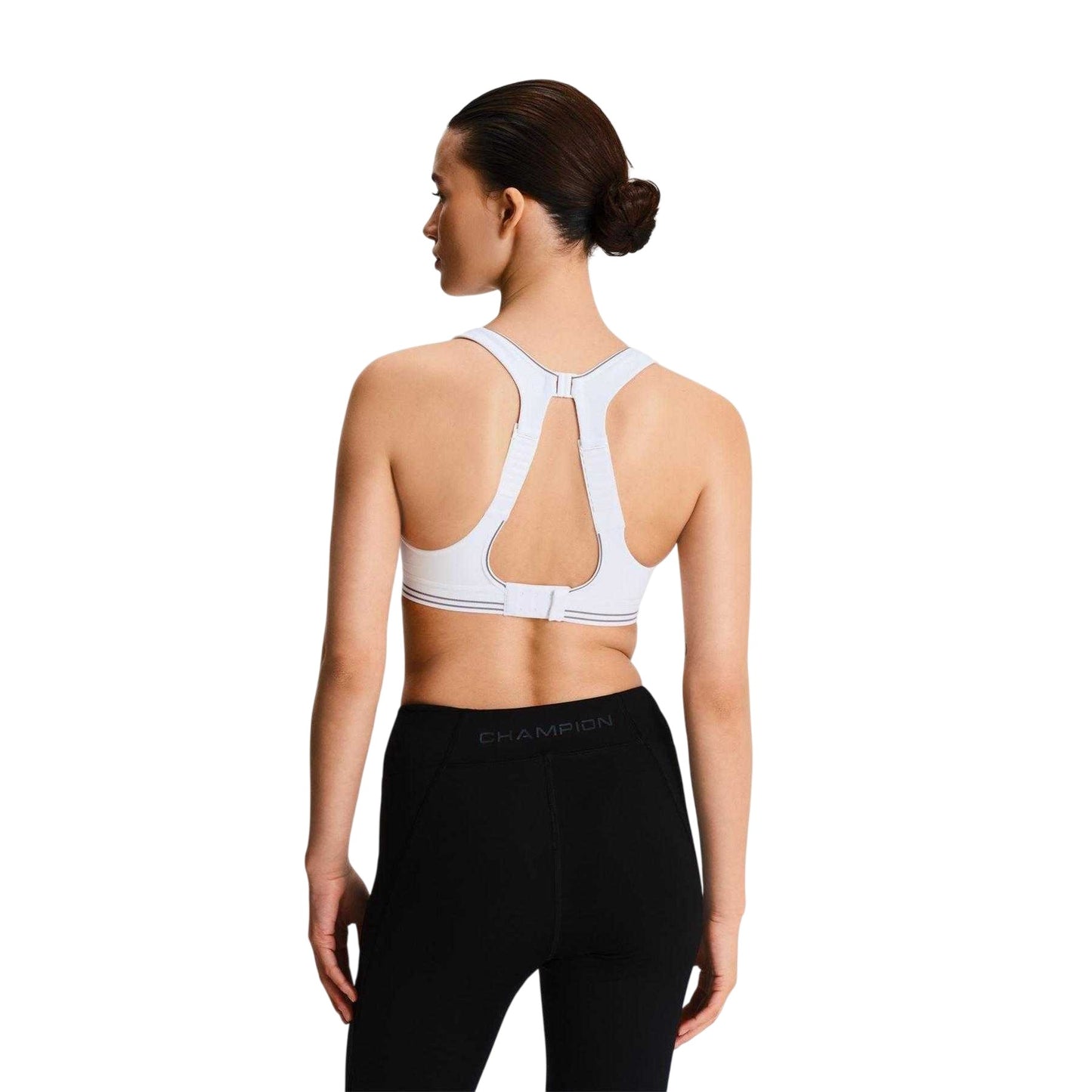 White - Side - Shock Absorber Womens-Ladies Running Sports Bra