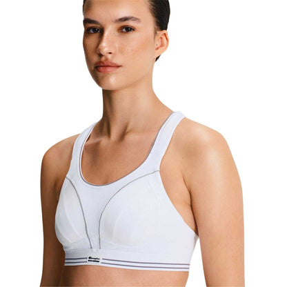 White - Lifestyle - Shock Absorber Womens-Ladies Running Sports Bra