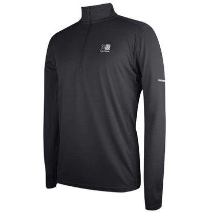 Charcoal - Side - Karrimor Mens Quarter Zip Long-Sleeved Tracksuit Top
