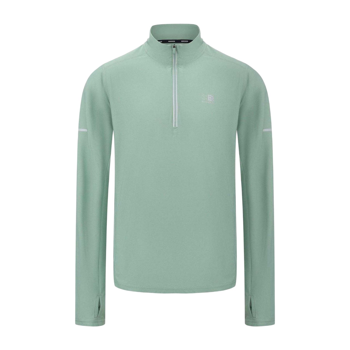 Green - Front - Karrimor Mens Quarter Zip Long-Sleeved Tracksuit Top
