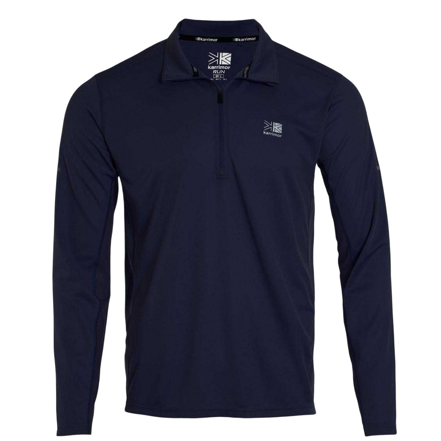 Navy - Front - Karrimor Mens Quarter Zip Long-Sleeved Tracksuit Top