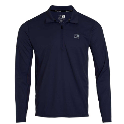 Navy - Front - Karrimor Mens Quarter Zip Long-Sleeved Tracksuit Top