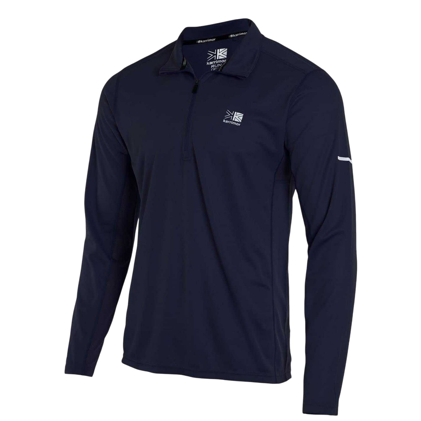 Navy - Side - Karrimor Mens Quarter Zip Long-Sleeved Tracksuit Top