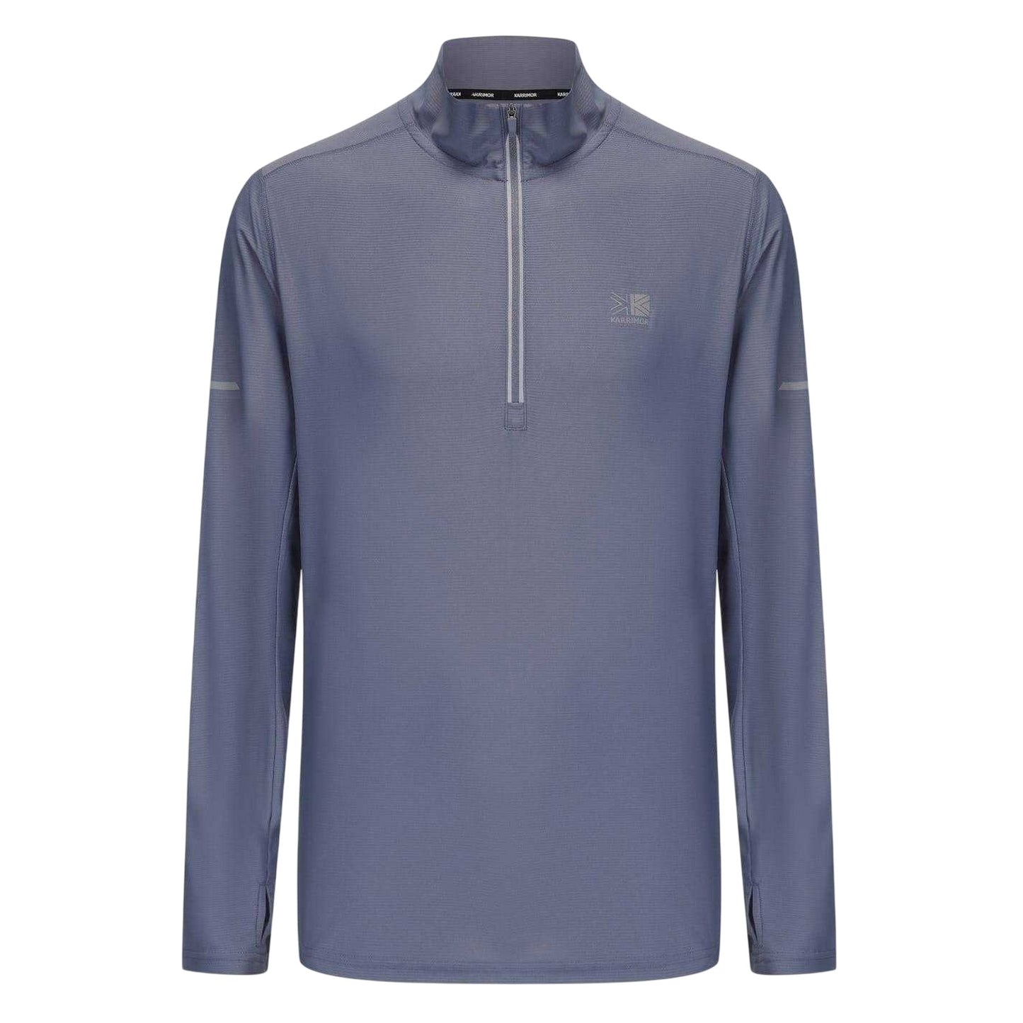 Stone Grey - Front - Karrimor Mens Quarter Zip Long-Sleeved Tracksuit Top