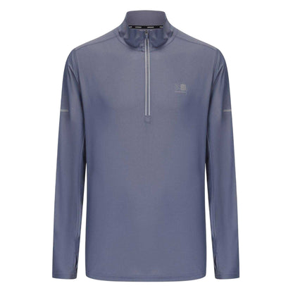Stone Grey - Front - Karrimor Mens Quarter Zip Long-Sleeved Tracksuit Top