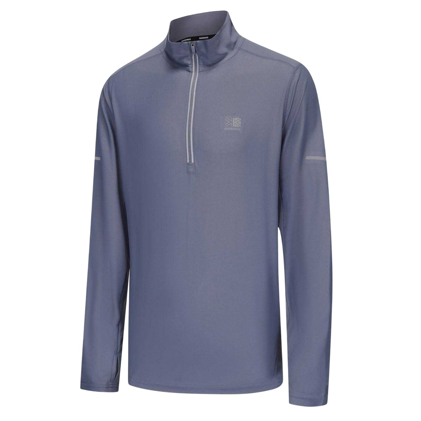 Stone Grey - Side - Karrimor Mens Quarter Zip Long-Sleeved Tracksuit Top