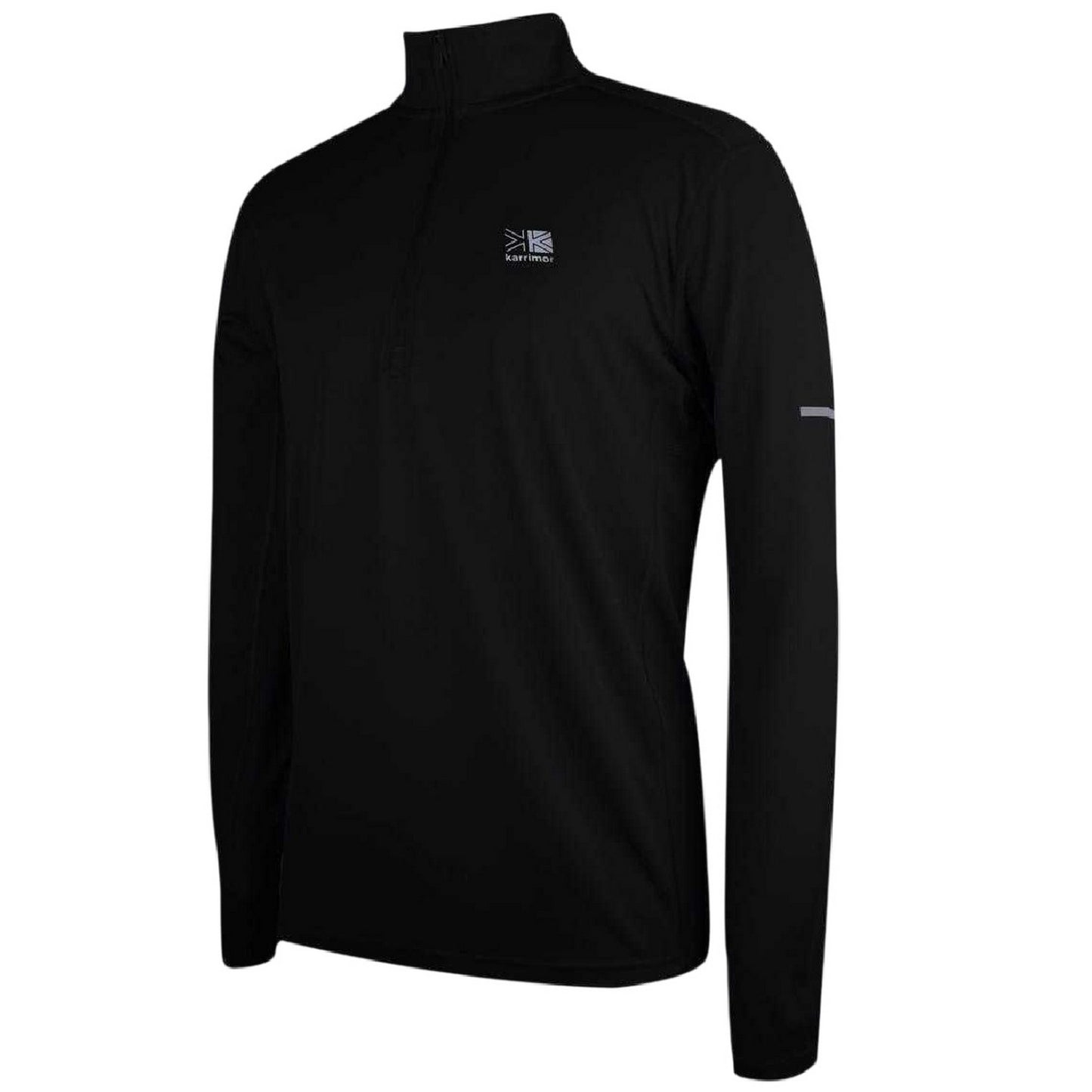 Black - Side - Karrimor Mens Quarter Zip Long-Sleeved Tracksuit Top