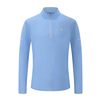 Bold Blue - Front - Karrimor Mens Quarter Zip Long-Sleeved Tracksuit Top