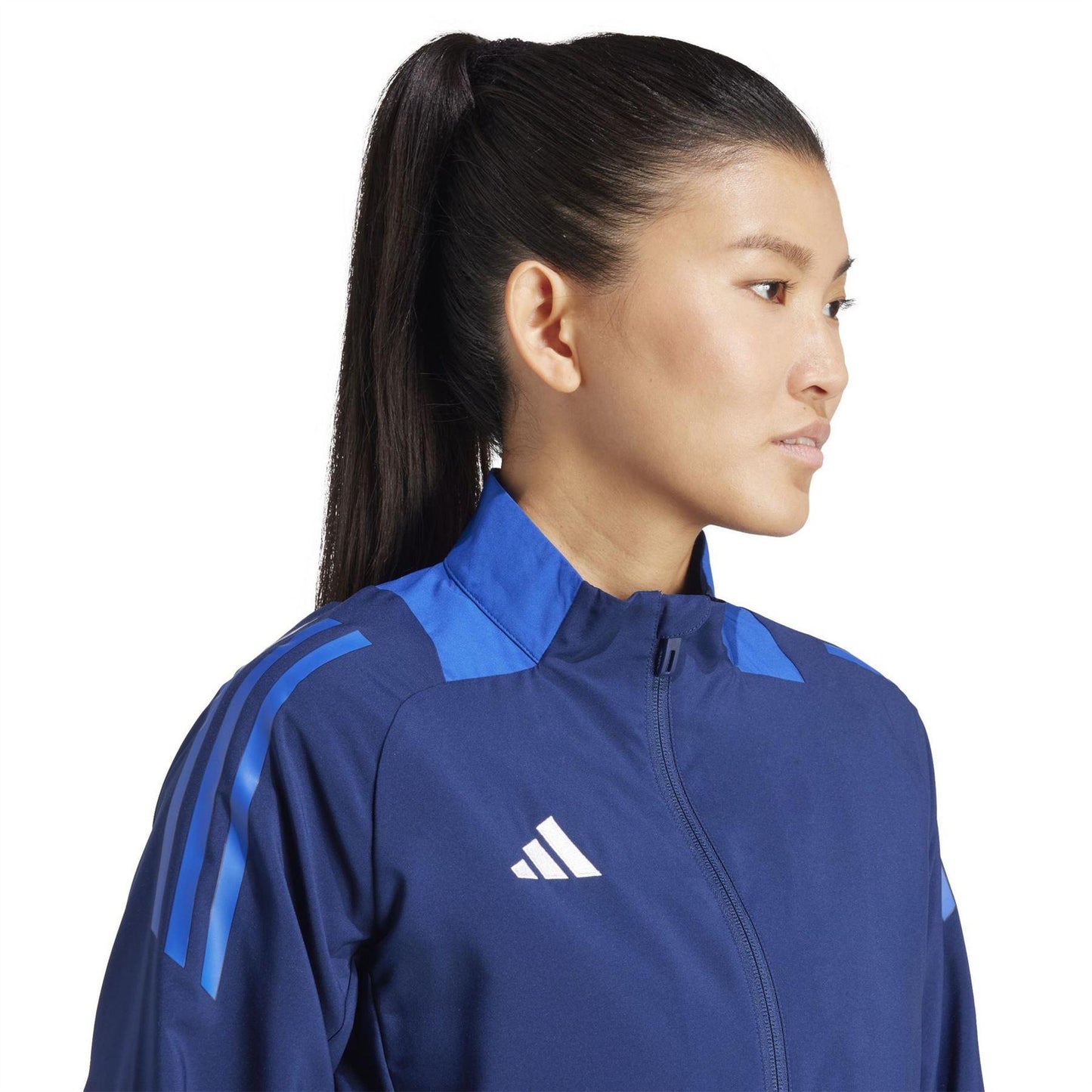 Navy Blue - Side - Adidas Womens-Ladies Tiro 24 Training Track Jacket