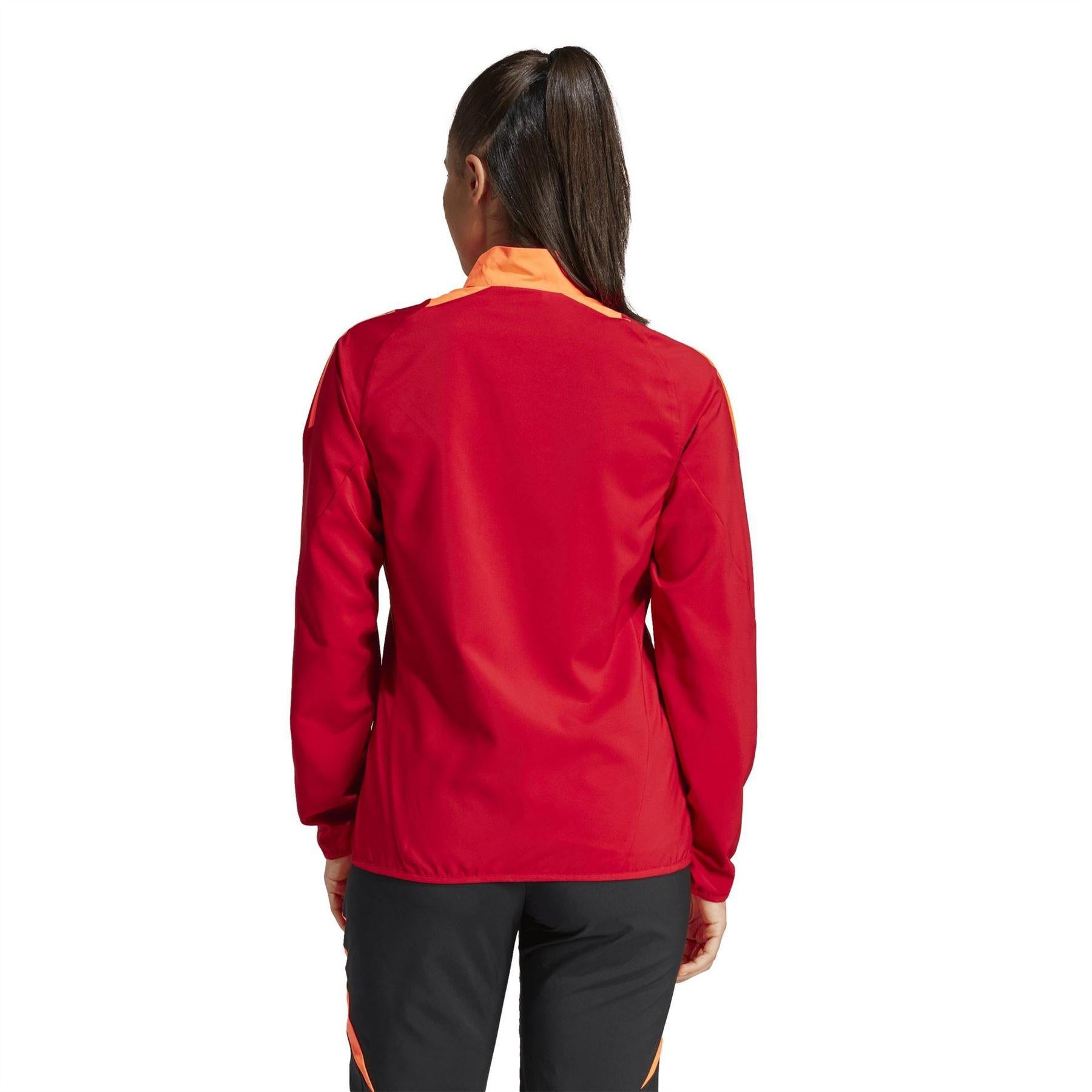 Team Power Red - Back - Adidas Womens-Ladies Tiro 24 Training Track Jacket