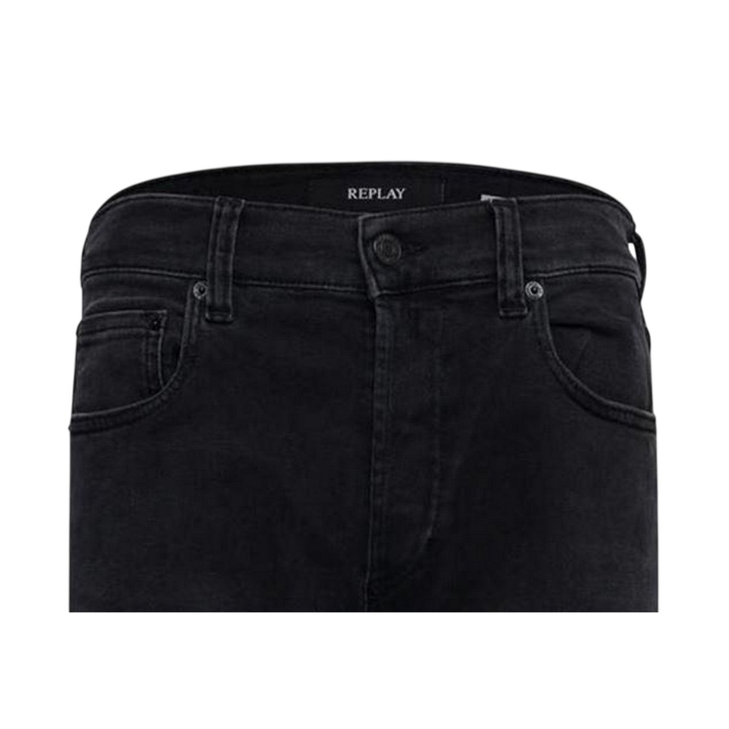 Black - Side - Replay Womens-Ladies Maijke Straight Jeans