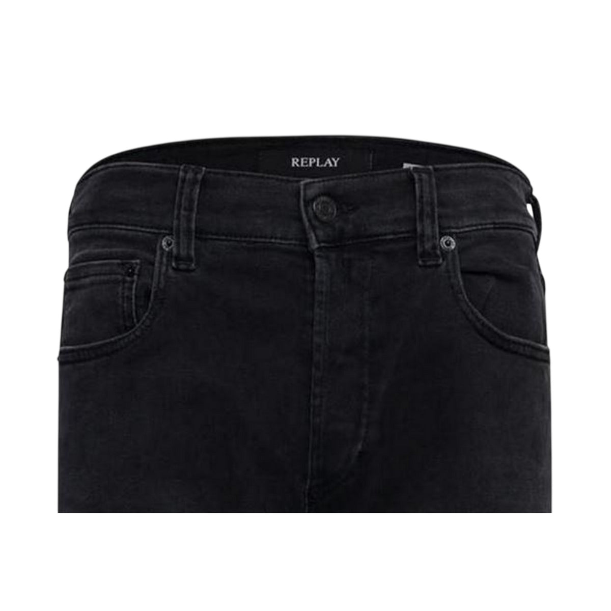 Black - Side - Replay Womens-Ladies Maijke Straight Jeans