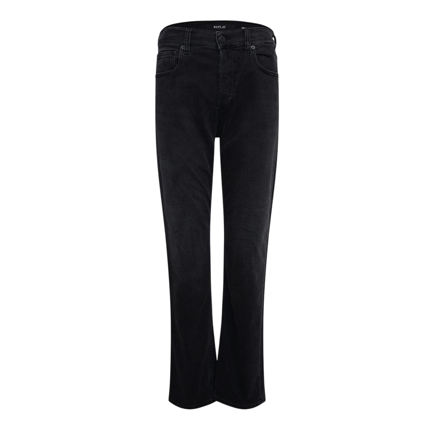 Black - Front - Replay Womens-Ladies Maijke Straight Jeans