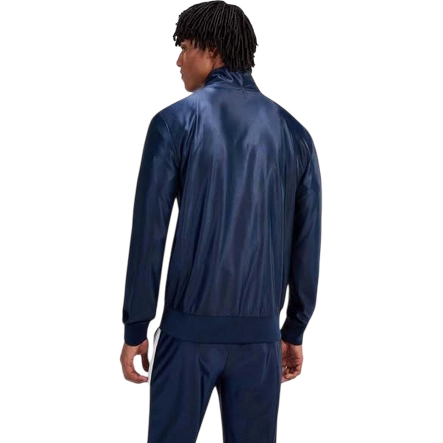 Navy - Back - Ellesse Mens Fleece Track Top