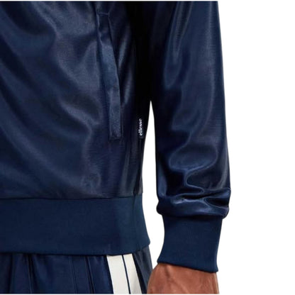 Navy - Side - Ellesse Mens Fleece Track Top