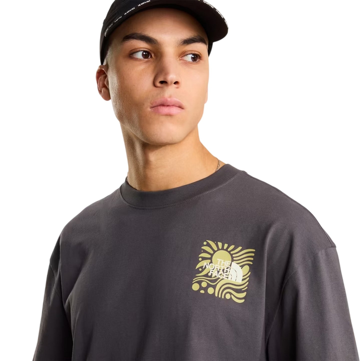 Anthracite Grey - Side - The North Face Womens-Ladies Sun Oversized T-Shirt