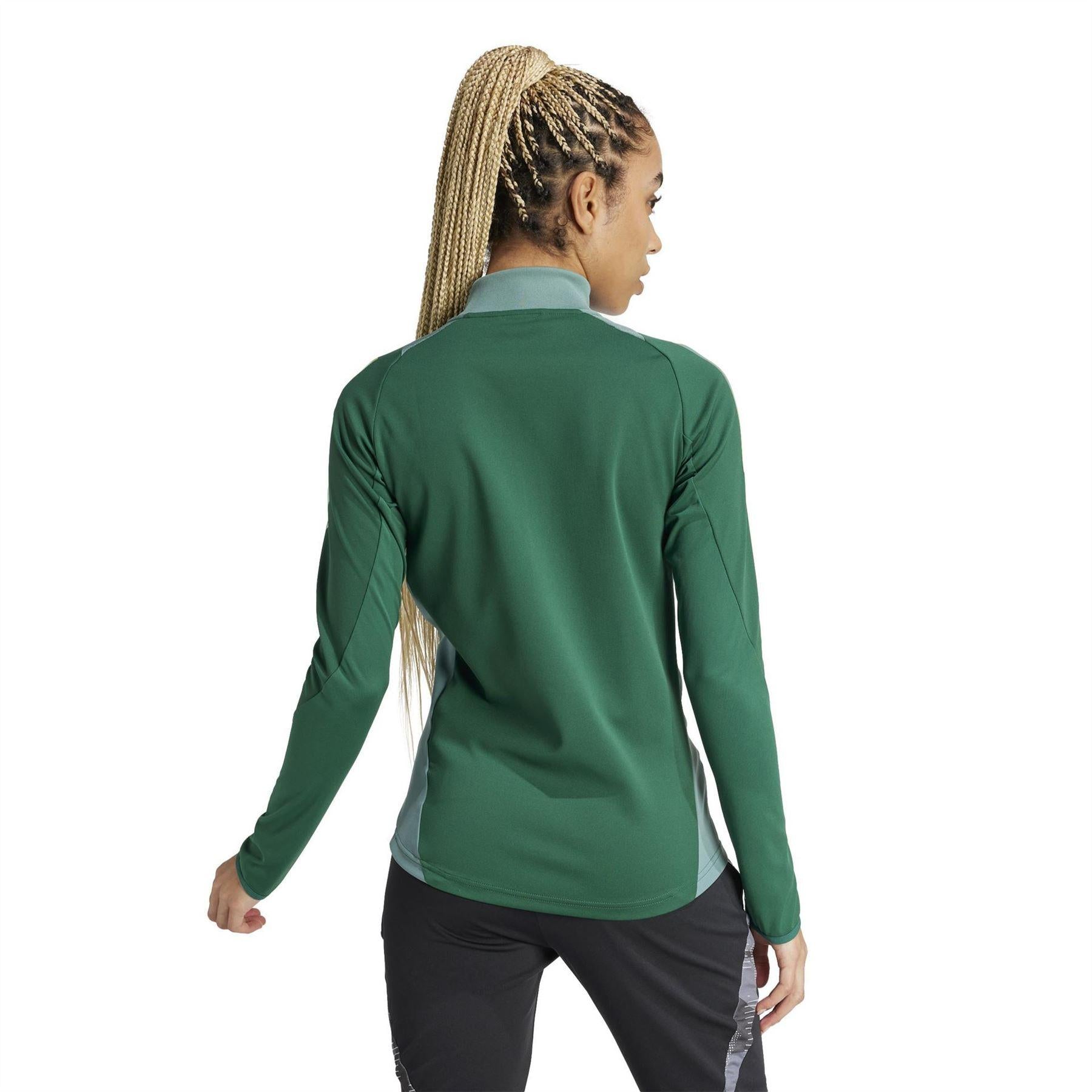 Dark Green - Back - Adidas Womens-Ladies Tiro 24 Raglan Track Jacket
