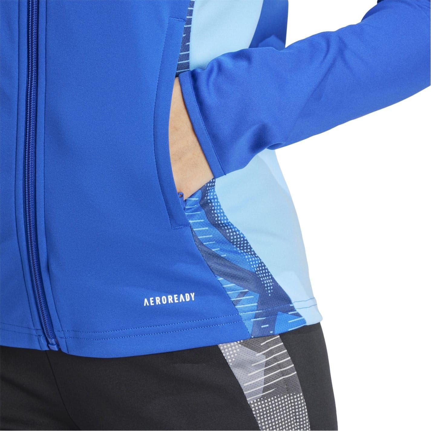 Royal Blue - Side - Adidas Womens-Ladies Tiro 24 Raglan Track Jacket
