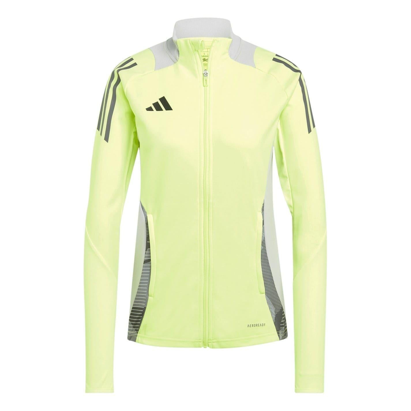 Solar Yellow - Front - Adidas Womens-Ladies Tiro 24 Raglan Track Jacket