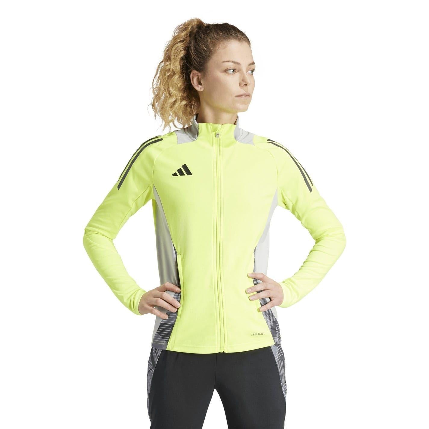 Solar Yellow - Pack Shot - Adidas Womens-Ladies Tiro 24 Raglan Track Jacket