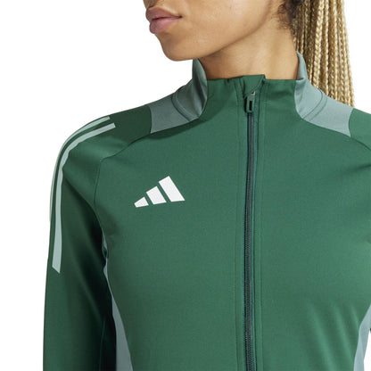 Dark Green - Side - Adidas Womens-Ladies Tiro 24 Raglan Track Jacket