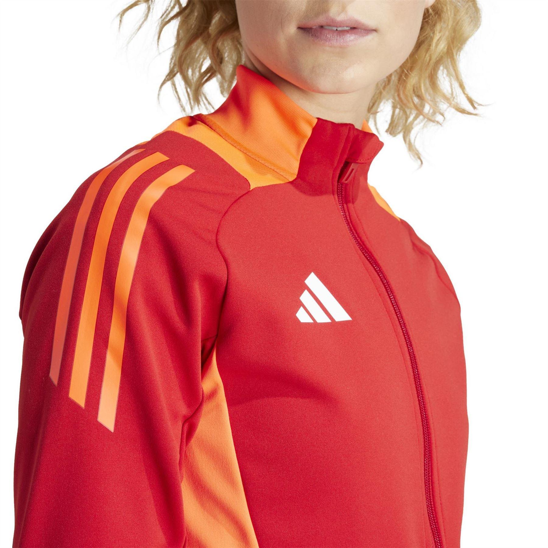 Team Power Red - Side - Adidas Womens-Ladies Tiro 24 Raglan Track Jacket