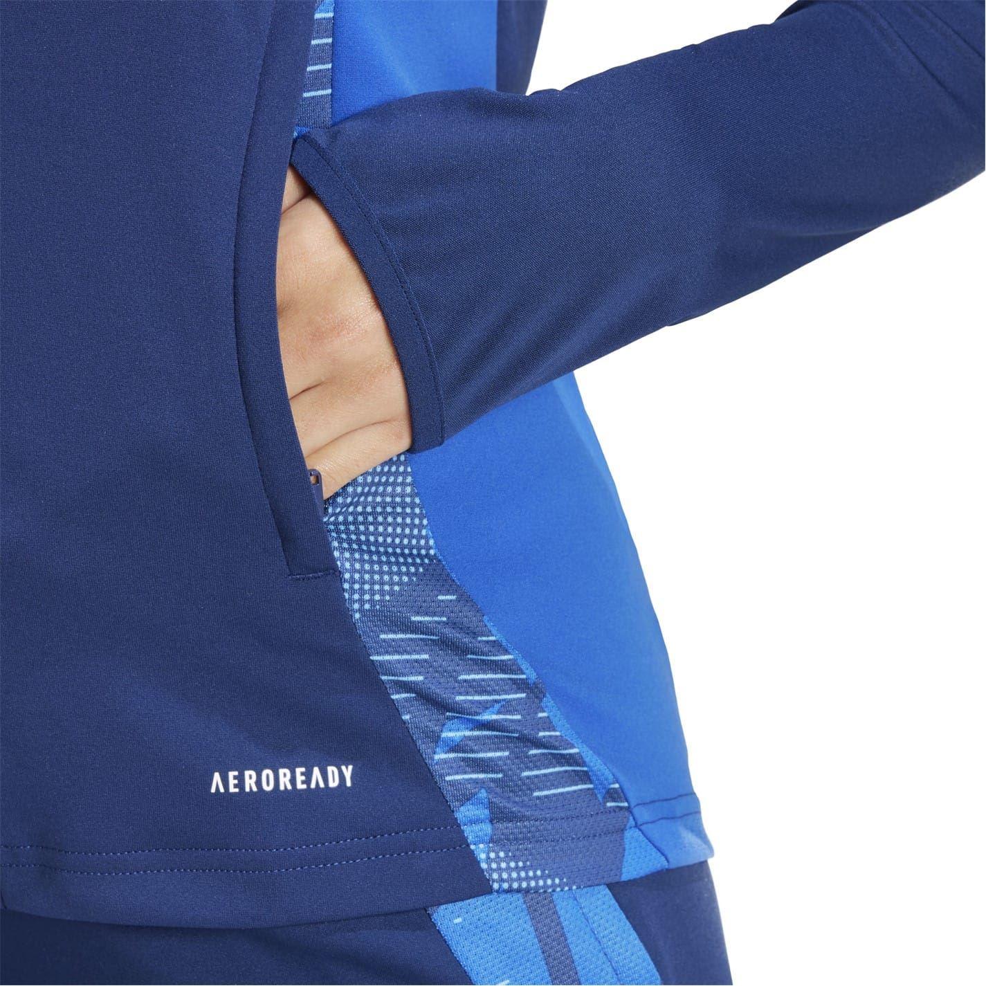 Navy Blue - Side - Adidas Womens-Ladies Tiro 24 Raglan Track Jacket