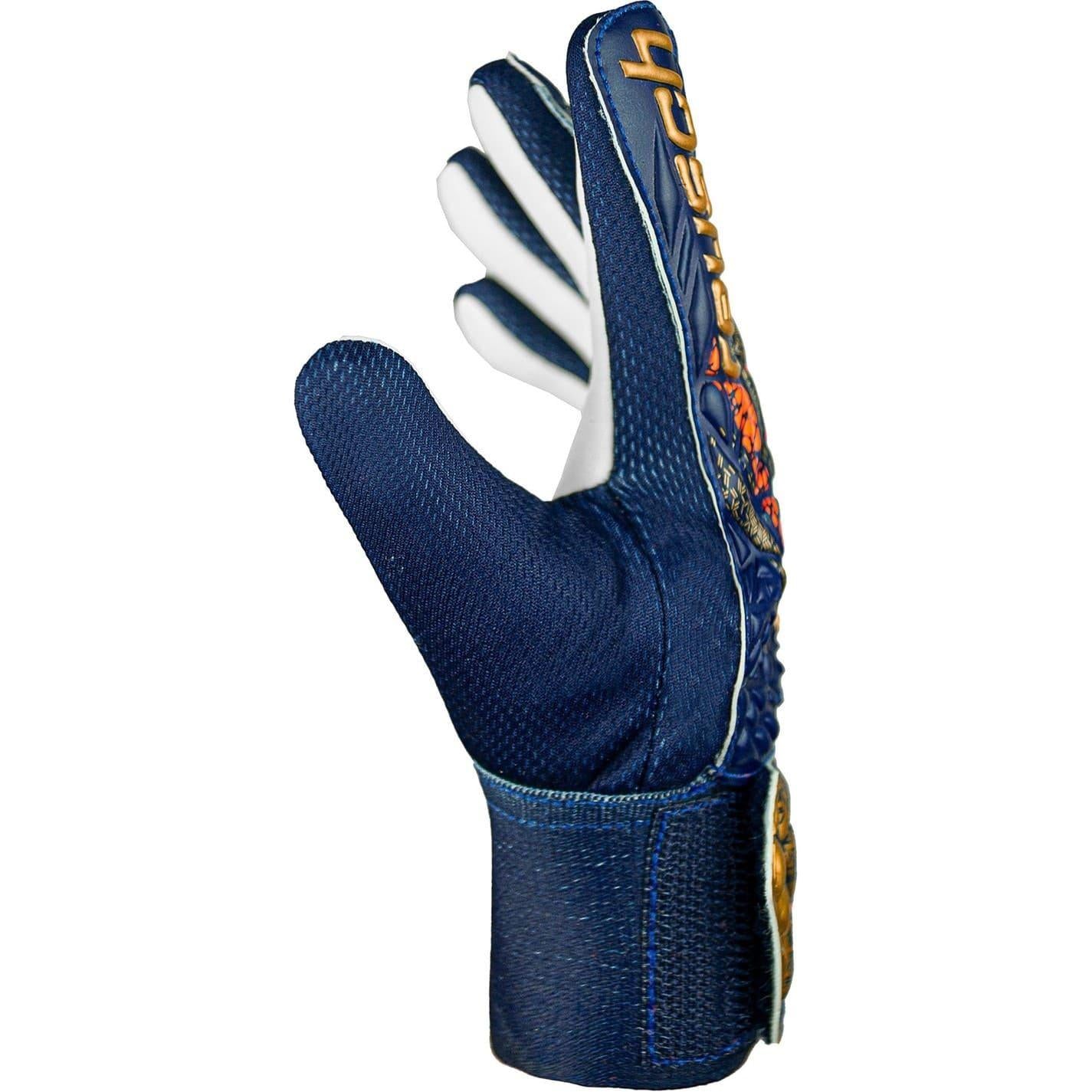 Blue-Gold - Lifestyle - Reusch Unisex Adult Attrakt Starter Goalkeeper Gloves