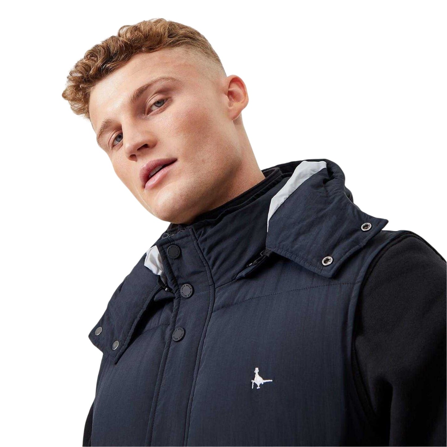 Black - Side - Jack Wills Mens Firestone Water Resistant Gilet
