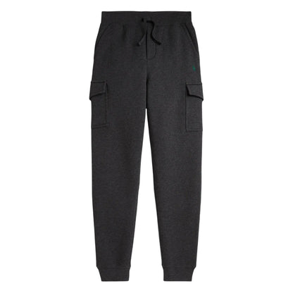 Grey Heather - Front - Ralph Lauren Childrens-Kids Ribbed Cuff Cargo Trousers