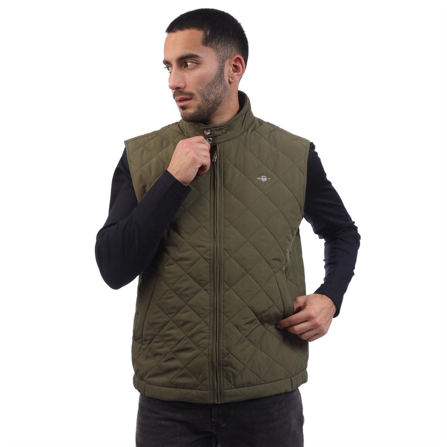 Green - Lifestyle - Gant Mens Quilted Gilet