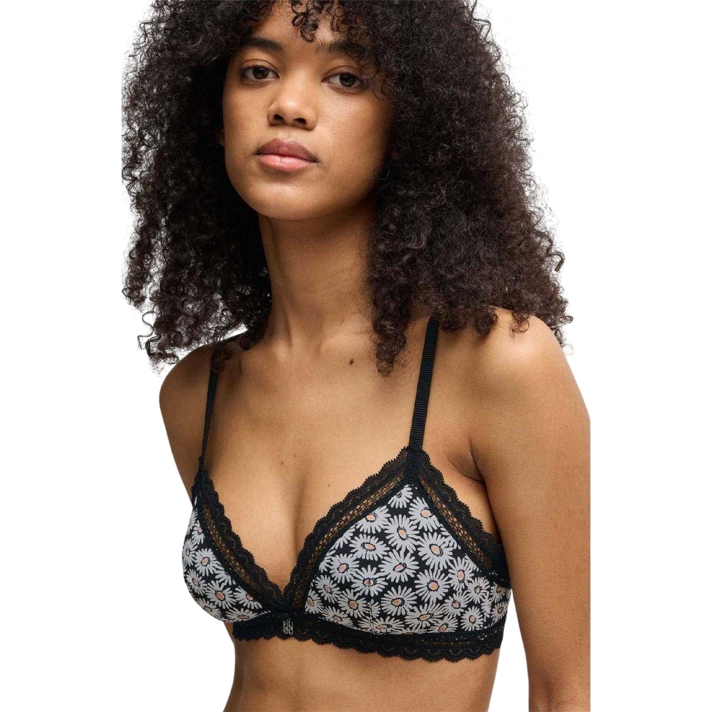 Black-Daisy - Side - Hugo Womens-Ladies Daisy Bralette