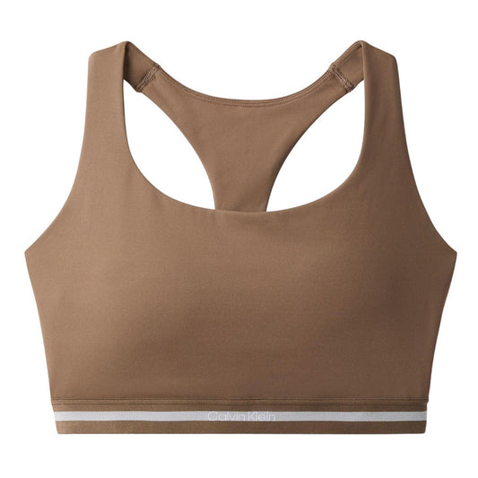 Shitake - Front - Calvin Klein Womens-Ladies Quick Dry Medium Impact Sports Bra