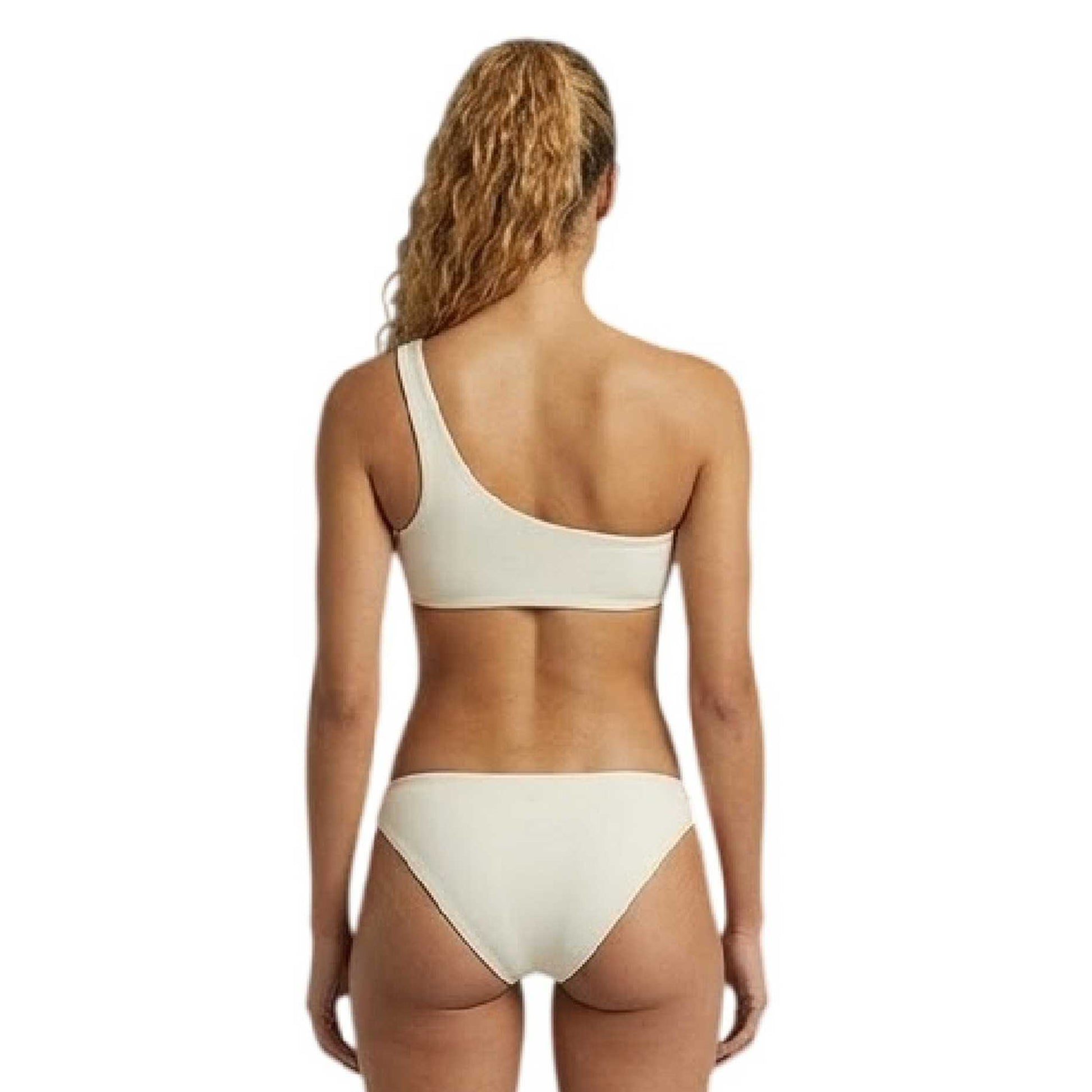 Beige-White - Pack Shot - Off White Womens-Ladies Two-Piece Swimsuit