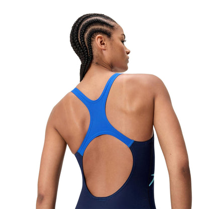 Green - Side - Speedo Womens-Ladies Medley One Piece Swimsuit