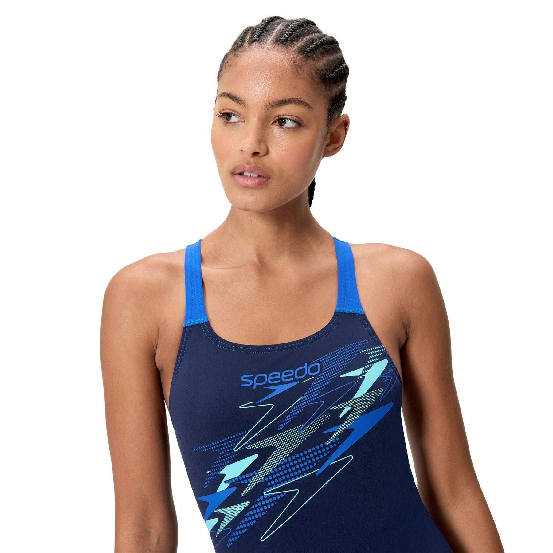 Green - Lifestyle - Speedo Womens-Ladies Medley One Piece Swimsuit
