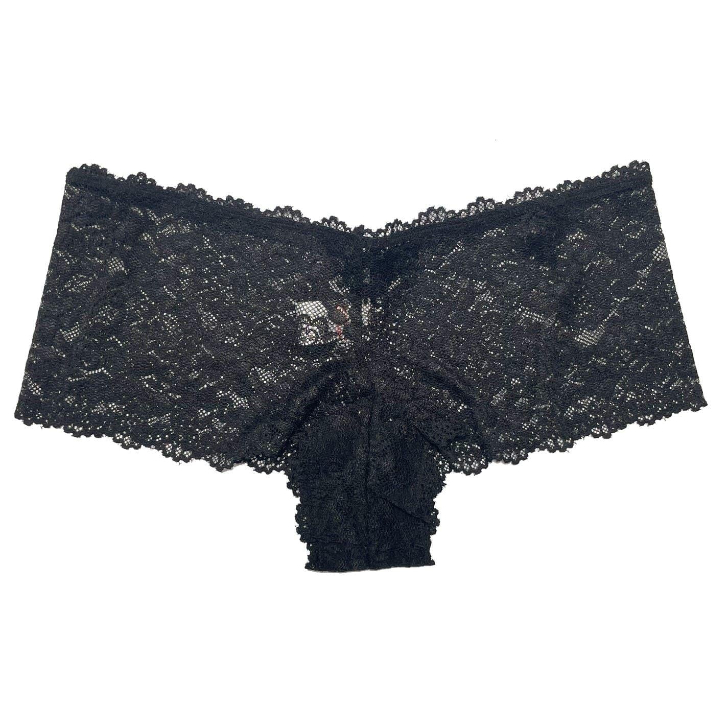 Black - Back - Be You Womens-Ladies Lace Briefs (Pack of 3)