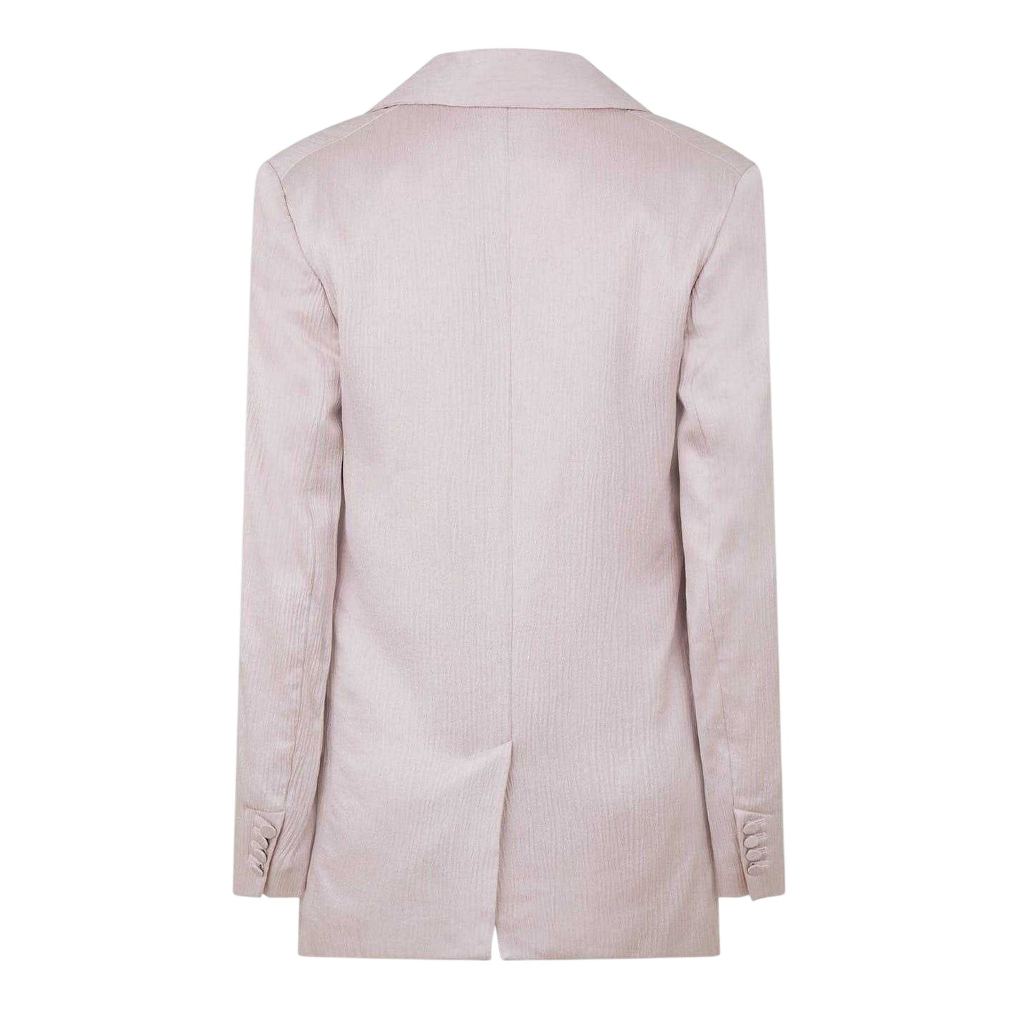 Pink - Back - Off White Womens-Ladies Tomboy Wrinkled Satin Regular Jacket