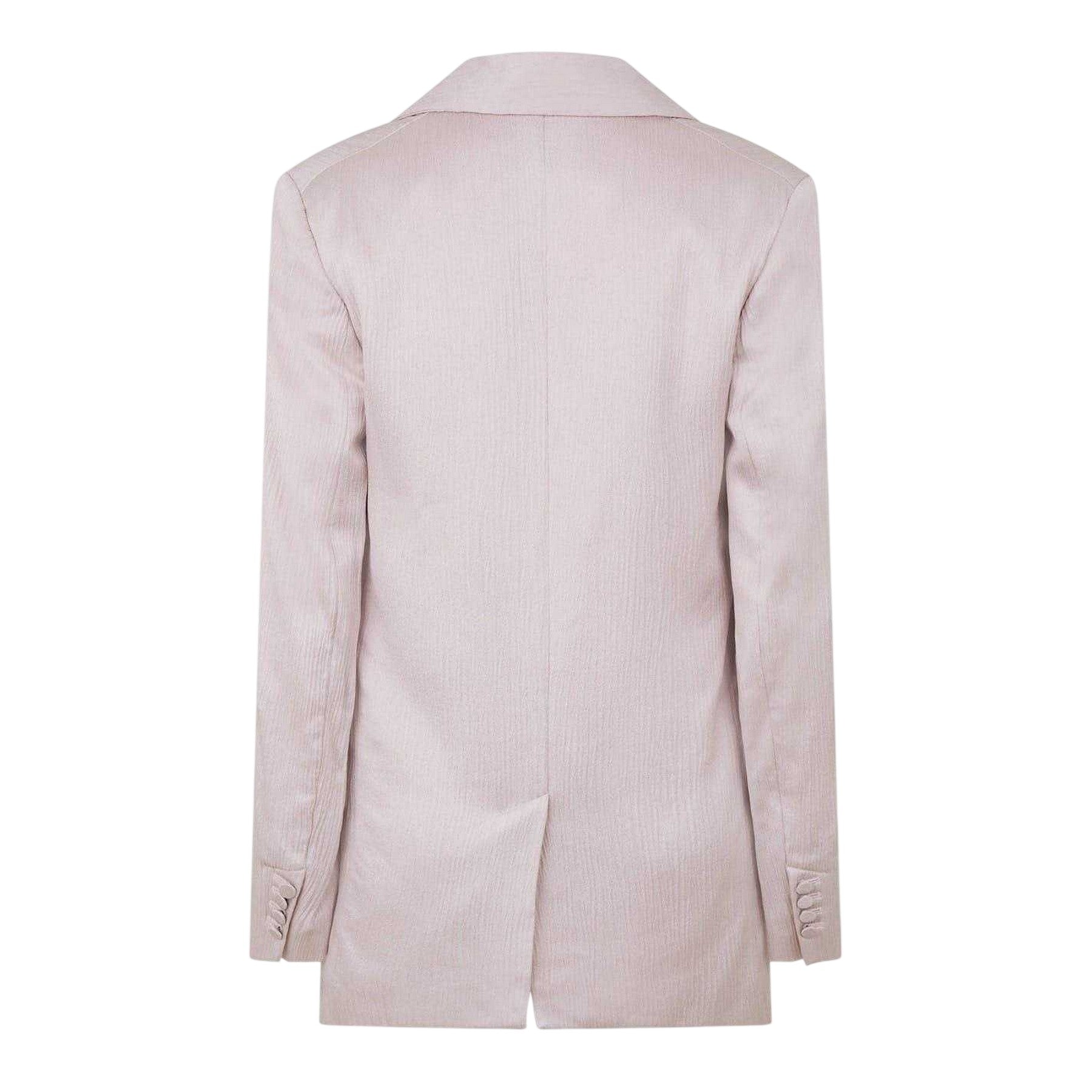 Pink - Back - Off White Womens-Ladies Tomboy Wrinkled Satin Regular Jacket